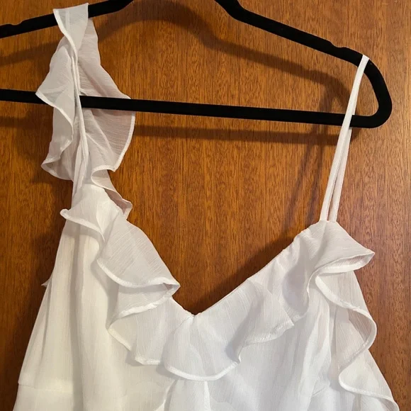 Lulu's Elegant White Ruffle Sundress Dress - Picture 2 of 7